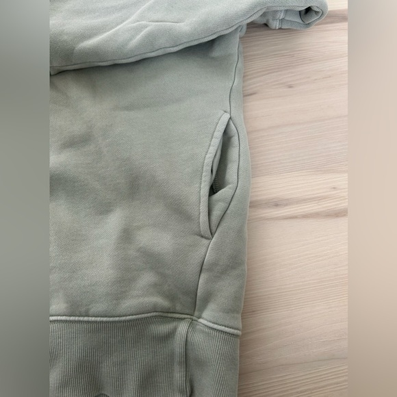 Sage green Aritzia mock neck hoodie. Size 3 - Picture 2 of 4